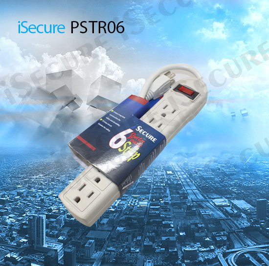 iSecure PSTR06 6 Outlet Power Strip